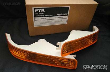 FTR JDM CRX reproduction bumper lamps - Amber lens