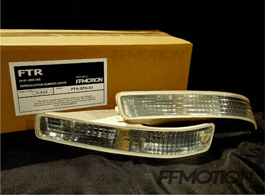 FTR JDM CRX reproduction bumper lamps - CLEAR lens